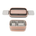 thumbnail image 3 of CHICIRIS Lunch Box, Lunchbox, Bento Boxes, Double Layer, 1400ml With Cutlery, Stainless Steel, With Cutlery, Portable Bento Box For Work, School, Office, 3 of 8