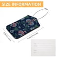 thumbnail image 5 of Square PU Leather 2 Pack Travel Tag - Bag Tag - Suitcase Tag with Privacy Cover and Stainless Steel Ring - Suitable for Travel, Backpack, and Handbag Pineapple, 5 of 7