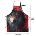 thumbnail image 2 of Cauagu Mysterious Hooded Wolf Aprons with Pockets,Waterproof Apron for Women,Kitchen Cooking Apron Adjustable Bib Aprons Chef Apron for Cooking,Drawing,Crafting, 2 of 8