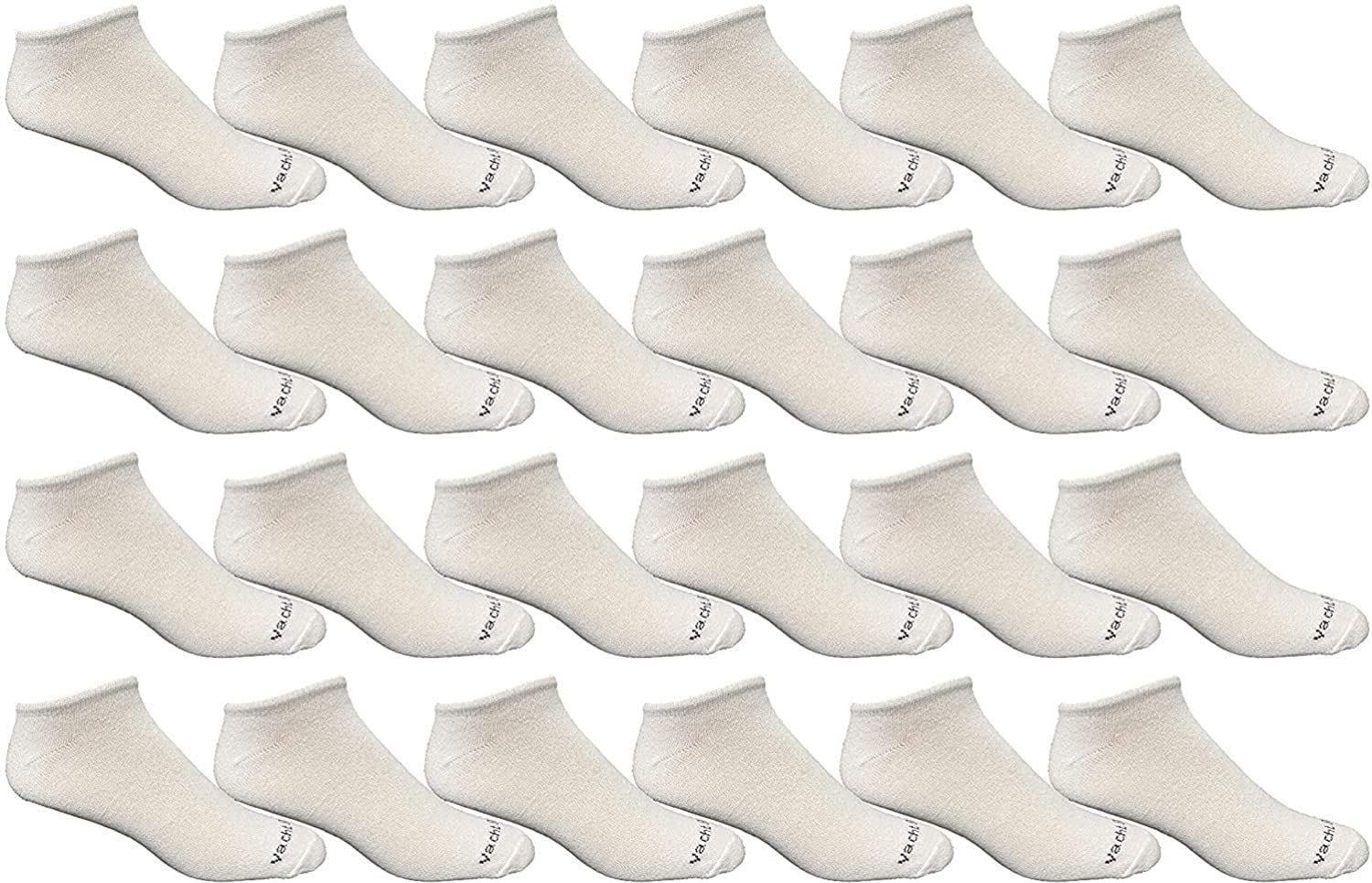 Yacht & Smith 24 Pairs of Low Cut Ankle Socks for Big Kids, Boys Girls, Bulk Pack Sock Size 6-8