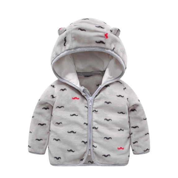 Baby Coat Children's Coral Down Coat Baby Clothes Thickened Warm Boys and Girls Hooded Top