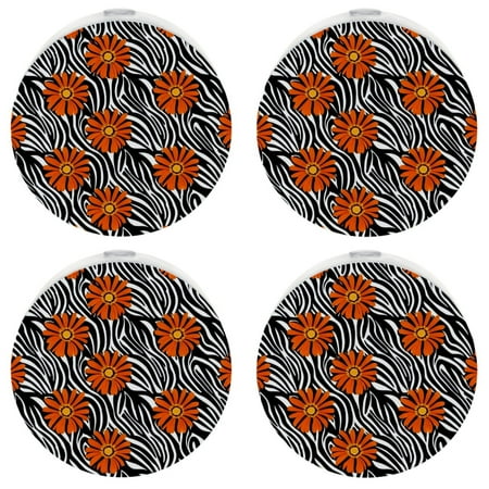 

YZUOUZY Night Lights Plug into Wall Small Lamp 4 Pack Art Painting Flowers