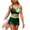 Green1, variant on Women's Bikini Set Sexy Swimsuit See Through Bathing Suit Ruched V Neck Cheeky Mesh Beach Skirted Soft Rose Medium