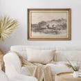 thumbnail image 3 of IDEA4WALL Premium Frame Wall Art Sketch Deer Duo in Wilderness Classic Art Nature Wildlife Vintage Artwork Countryside Farmhouse Retro Wall Decor for Living Room, Bedroom, Office - 26"x36" Natural, 3 of 5