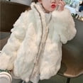 thumbnail image 5 of RYDCOT Girls Winter Faux-Fur Jacket Coat Long Sleeves Zip Up Toddler Girls Kids Jacket Cozy Winter thermal Warm Coat Thicken Outwear Sale or Clearance, 5 of 6