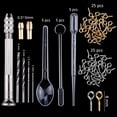thumbnail image 4 of Juego de moldes y herramientas de joyería de resina de fundición de silicona de 83 piezas con una bolsa de almacenamiento negra para hacer manualidades de resina de joyería DIY Ormromra LRWJ028, 4 of 6
