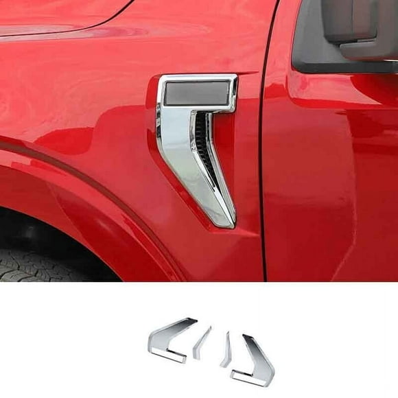 ABS Chrome Fender Molding Cover Trim Front Side Door Fits for Ford F-150 2021-22-