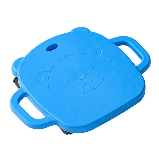 Tablero deportivo con asas, tabla para sentarse, entrenamiento de habilidades motoras con ruedas, equipo de entrenamiento sensorial para gimnasio de azul