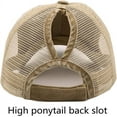 thumbnail image 5 of womens pony hat high ponytail baseball cap girls messy bun caps camouflage trucker bad hair day adjustable dad hat, 5 of 6