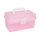 thumbnail image 2 of Caja de almacenamiento de herramientas para uñas, con asa, organizador multiusos de mano, soporte para herramientas de manicura para peluquería, hogar Rosa, 2 of 9