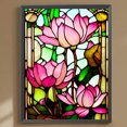 thumbnail image 1 of Cuadros Decorativos 5D bricolaje taladro redondo completo diamante pintura vidrieras Lotus Kit decoración (A7344) Wdftyju de costura negro 4 estilos, 1 of 7