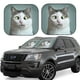 thumbnail image 1 of Fotbe Funny Cat Juego de 2 Piezas de Parasoles para Parabrisas | Bloqueador Solar para Auto | Accesorios Plegables para Protección Solar Interior-Large, 1 of 6