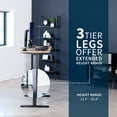 thumbnail image 6 of VIVO Electric 60" x 24" Stand Up Desk, Reclaimed Wood Table Top, Black Frame, 6 of 8