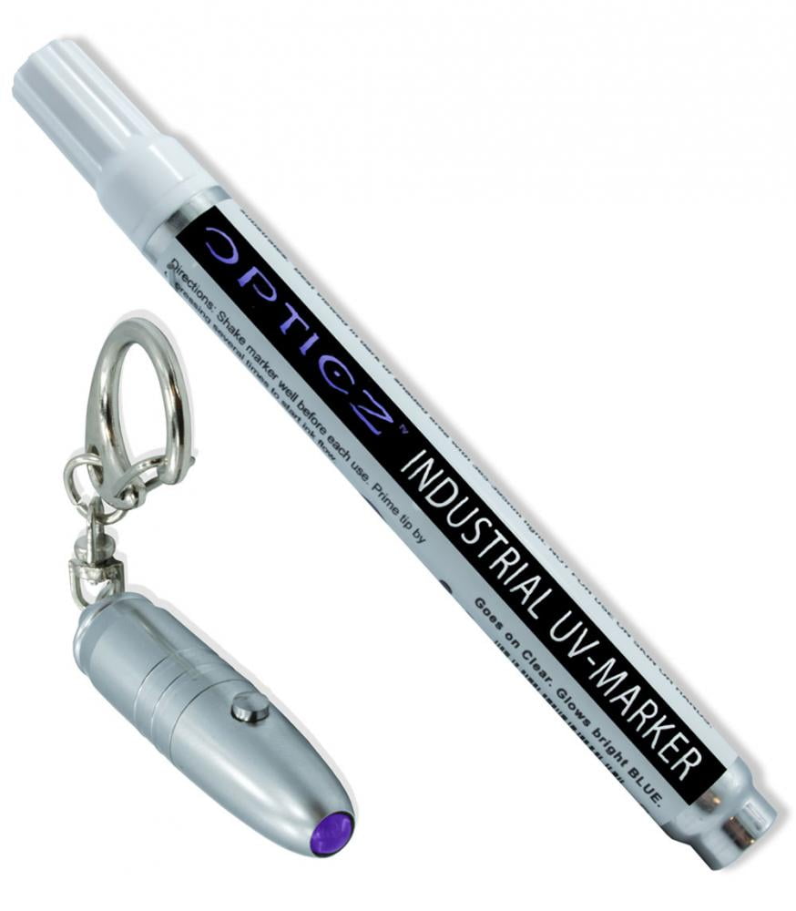 Opticz Blacklight Reactive Invisible Blue Ink Industrial UV Marker with