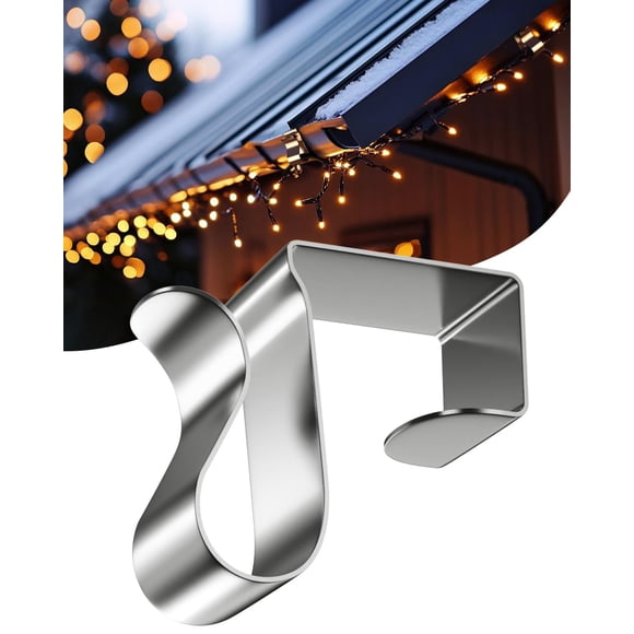 Canalones ApeBest para colgar luces exteriores, 100 unidades de metal