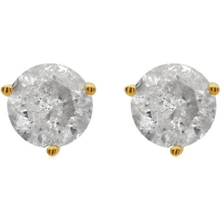 1-1/2 Carat T.W. Round Diamond 14kt Yellow Gold Martini Stud Earrings, IGL Certified, Comes in a Box