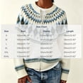 thumbnail image 3 of Women's Fair Isle Cardigan Zip Up Crew Neck Long Sleeve Loose Fit Sweater, 3 of 5