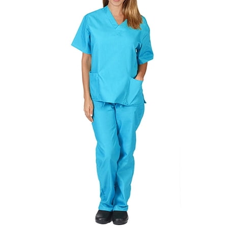 Natural Uniforms UNISEX SIX POCKET SOLID SCRUB SET - BP101