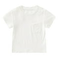thumbnail image 2 of SROBPTY Toddler Short Sleeve T Shirt Summer Thin Top White, 9-12 Months, 2 of 4