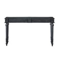thumbnail image 3 of Victorian Style Hand Carved 12" Deep Solid Wood Console| Handmade Hand Carved Sofa Table | Fluted Leg 54" Long Console Entryway Table, 3 of 10