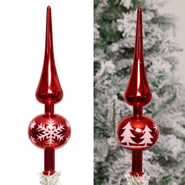 Estrella de Calabaza para Copa de Árbol de Navidad, de Plástico Galvanizado, Pintada, para Decoración de Copas de Árbol de Navidad, con Forma Puntiaguda.