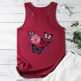 thumbnail image 5 of Fartey Scoop Neck Camis Top for Women Trendy Graphic T Shirts Slim Fit Summer Sleeveless Shirts 4th of July Patriotic Shirts Soft Stretch Workout Tank Tops Red S, 5 of 6