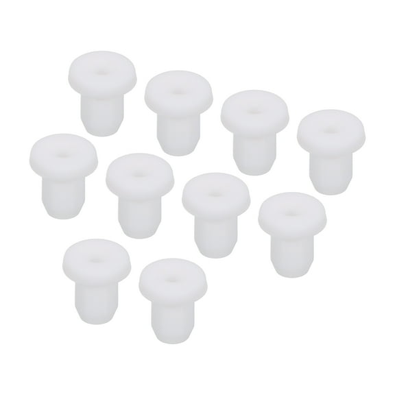 20Pcs T Type Rubber Grommet Mount Dia 5mm ID 3mm H 8.5mm Seal Protection Flexible Hole Plugs White