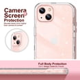 thumbnail image 2 of ULAK Phone Case for iPhone 13, Sturdy Rugged Hybrid Heavy Duty Shockproof Clear Case for Apple iPhone 13 6.1 inch 2021, Crystal Glitter, 2 of 9