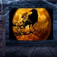 thumbnail image 4 of Teissuly Clearance Halloween Tapestry Wall Hanging Black Crow On The Branch Halloween Tapestry Wall Tapestry For Bedroom Living Room Dorm Wall Decor,59X79 Inches(Orange, ) Teissuly WER202308175600, 4 of 7