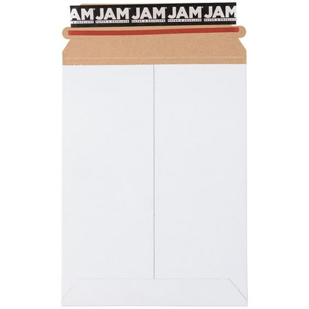UPC: 0842497105833 | JAM Paper & Envelope Stay-Flat Photo Mailing Envelopes with Peel & Seal Closure  13 x 18  White  6 per Pack