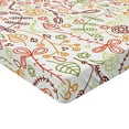 thumbnail image 2 of Ambesonne Autumn Fitted Sheet, Orange Leaves Harvest, Twin XL Size, Lime Green Burgundy, 2 of 3