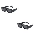 thumbnail image 1 of kurtrusly Rectangular Lightweight Frame Protection For Fashionable Look PC Materials Eyeglasses Bright black frame 2Set, 1 of 6