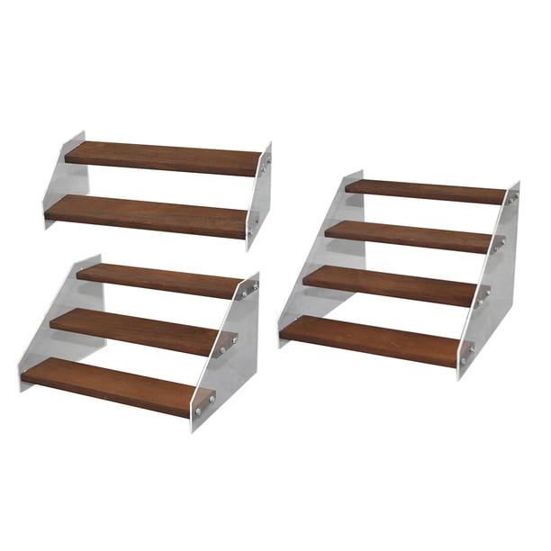 Soporte de Madera para Organizar Figuras Decorativas en Estante Flotante