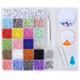 thumbnail image 1 of Glass Seed Beads Letter Beads,Small Pony Stripe DIY Beads Assorted Kit for DIY Jewelry Making, Beading, Crafting, 1 of 5