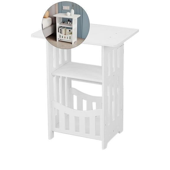 WNFJR Bedside Table Bedroom Care Bedside Table Side Tables Living Room Sofa Side Table Simple Bedside Table Storage Rack for Bedroom Living Room Office Bathroom