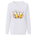 thumbnail image 4 of Rciityk White Women Crewneck Sweatshirt Fall Long Sleeve Pullover Sweaters Casual Loose Trendy Beers Graphic Printed Ladies Sweatshirt - Fall/Winter Savings Clearance, 4 of 4