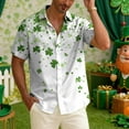 thumbnail image 6 of COSFO Mens Short Sleeve Button Down Shirts Short Sleeve Mesh St Patricks Day Tops Funny Collared Loose Fit Lightweight Men Shirts Casual, 6 of 8