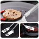 thumbnail image 1 of IDEANATEGRATE 4Ud Espátulas Para Pizza De Acero Inoxidable Con Mango Ergonómico Para Cocina En Color Plateado, 1 of 8