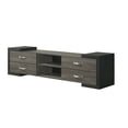 thumbnail image 6 of Teny TV Stand Media Cabinet- 70 Inch- 4 Drawers- Black Edge- Gray Wood, 6 of 6