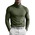 thumbnail image 3 of Rvwovn Men's Turtleneck Long Sleeve Tee, Soft Slim Fit Pullover Basy Layer T-Shirt Fall Winter Wear, 3 of 6