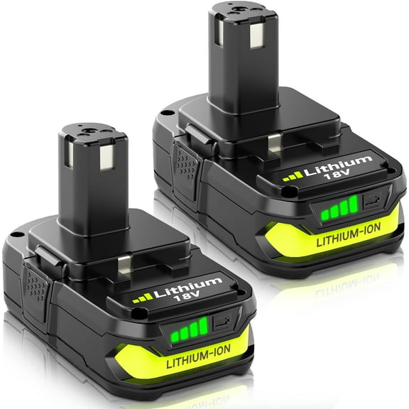 2Pack 18 Volt P102 Lithium-Ion Battery replacement For Ryobi 18V P108 P107 P103