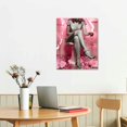thumbnail image 2 of Nawypu Black Framed Women on Toilet - Fashion Wall Art Bathroom Black and Pink Wall Decor,Modern High Heels Picture Photos Canvas Wall Art, Pink Glam Glitter Canvas Posters,Funny Bathroom Artwork, 2 of 4