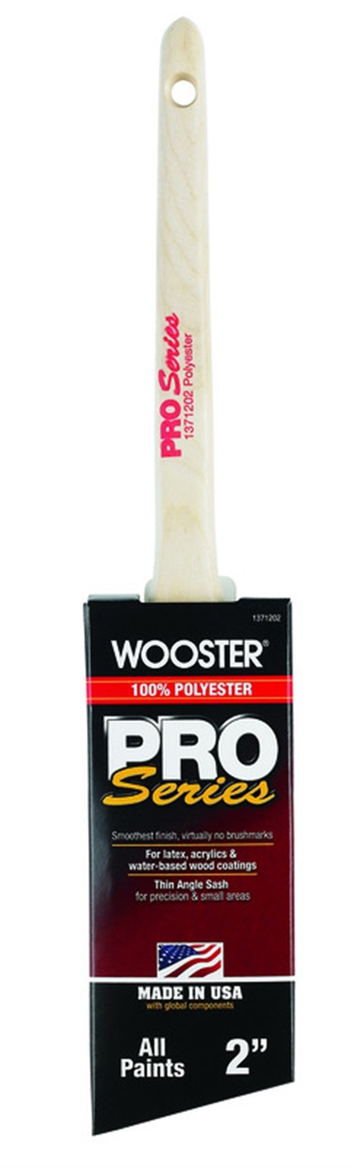 Wooster Pro Series 2 in. W Angle Paint Brush