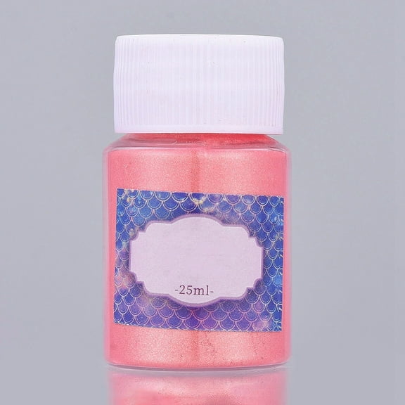 Pearlescent Mica Pigment Pearl Powder For UV Resin Epoxy Resin & Nail Art Craft Jewelry Making Salmon Bottle: 29x50mm about 6~7g/bottle