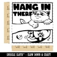 thumbnail image 2 of Hang in There Cat Square Rubber Stamp Stamping Scrapbooking Crafting - Large 2.75in, 2 of 7