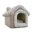 thumbnail image 1 of Casa para perros, carpa cerrada para interiores, suministros para mascotas, espacio versátil y cómodo para perros pequeños, desmontable, lavable, con Gris M, 1 of 8