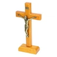 thumbnail image 1 of Crucifix, Hand Made Catholic Crucifix Wooden Easy To Install Gifts With Base For Desktop For Home For, 1 of 8