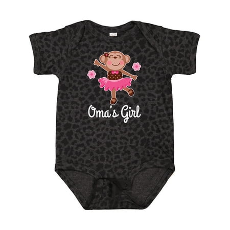 

Inktastic Omas Girl Ballerina Monkey Gift Baby Girl Bodysuit