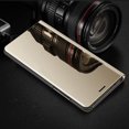 thumbnail image 2 of IBAOLE [Huawei P20 Lite] Case, Mirror Design Clear View Flip Bookstyle Luxury Protecter Shell with Kickstand Case Cover IBAOLE P20 Lite - 5.84 inch. Flip Mirror: GoldA Flip Mirror 2, 2 of 4