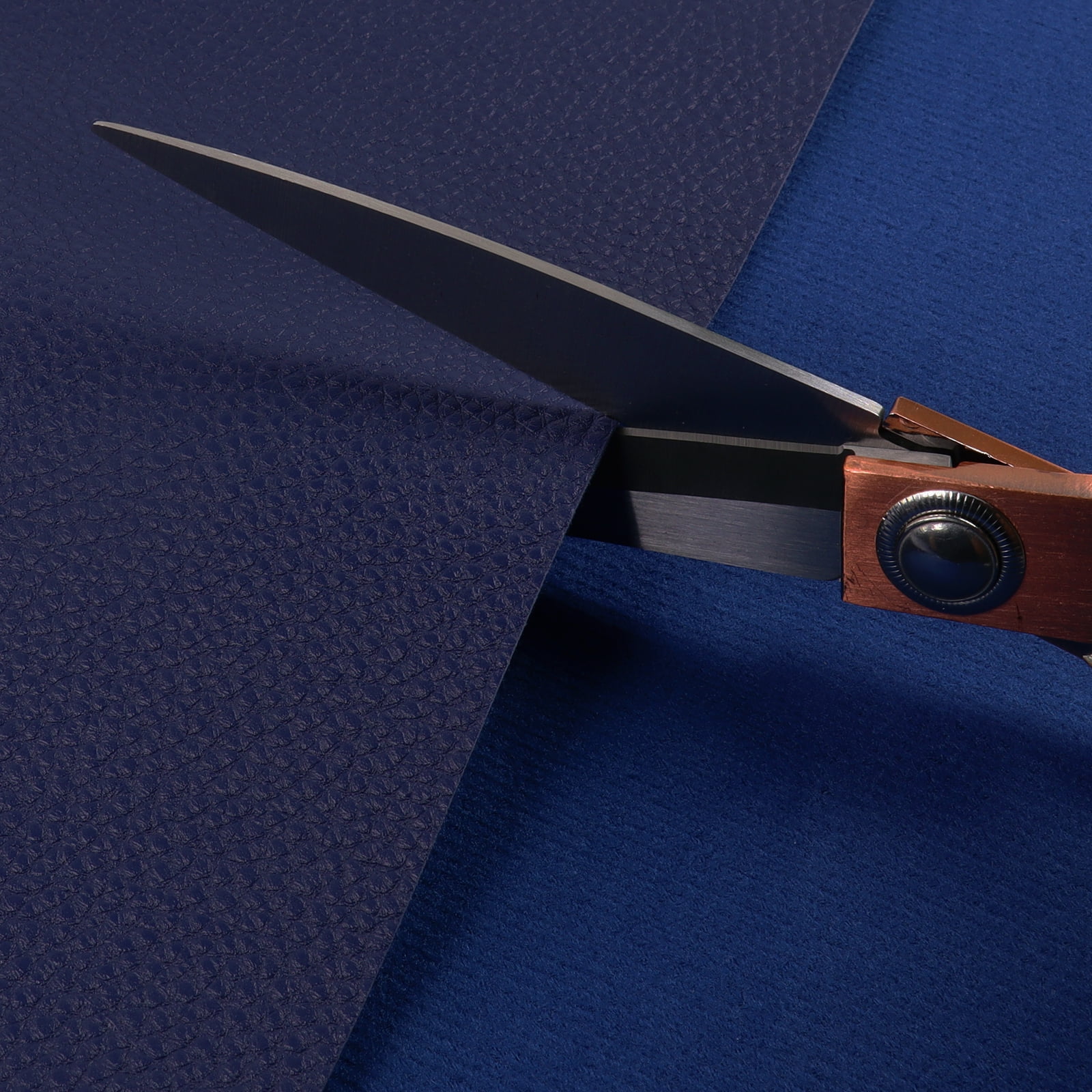 Faux Leather Fabric, Thick Durable Synthetic Upholstery Leather Vinyl for Crafts, DIY Sewing, Sofa Decorations Blue 54in Width